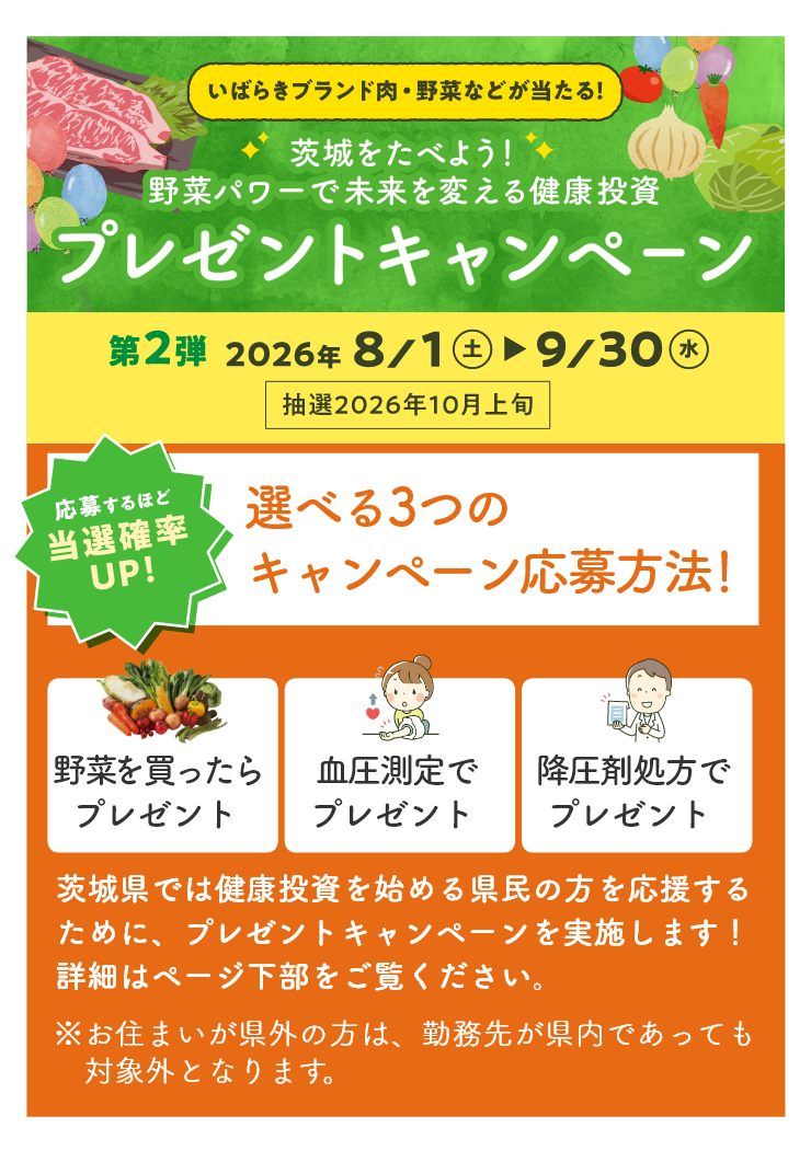 いばベジスタイル|いばべじすたいる|イバベジスタイル|野菜パワーで未来を変える健康投資プレゼントキャンペーン